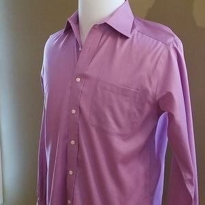 Izod Mens Dress Shirt 15.5 34/35 Purple